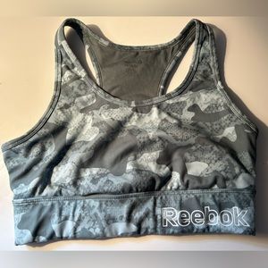 Reebok camo green sports bra